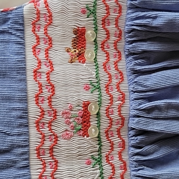 Smocked dress. Pinafore style - Picture 2 of 5